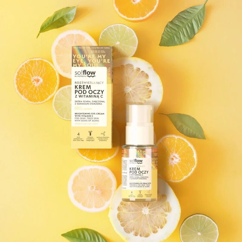 so!flow Brightening Eye Cream With Vitamin C detoxikační a rozjasňující krém na oční okolí s vitaminem C 15 ml