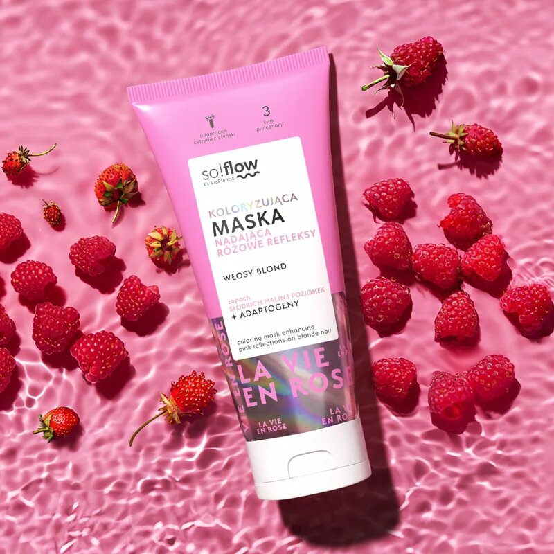so!flow Coloring Mask Blonde Hair intenzivní barvicí maska odstín Pink 200 ml