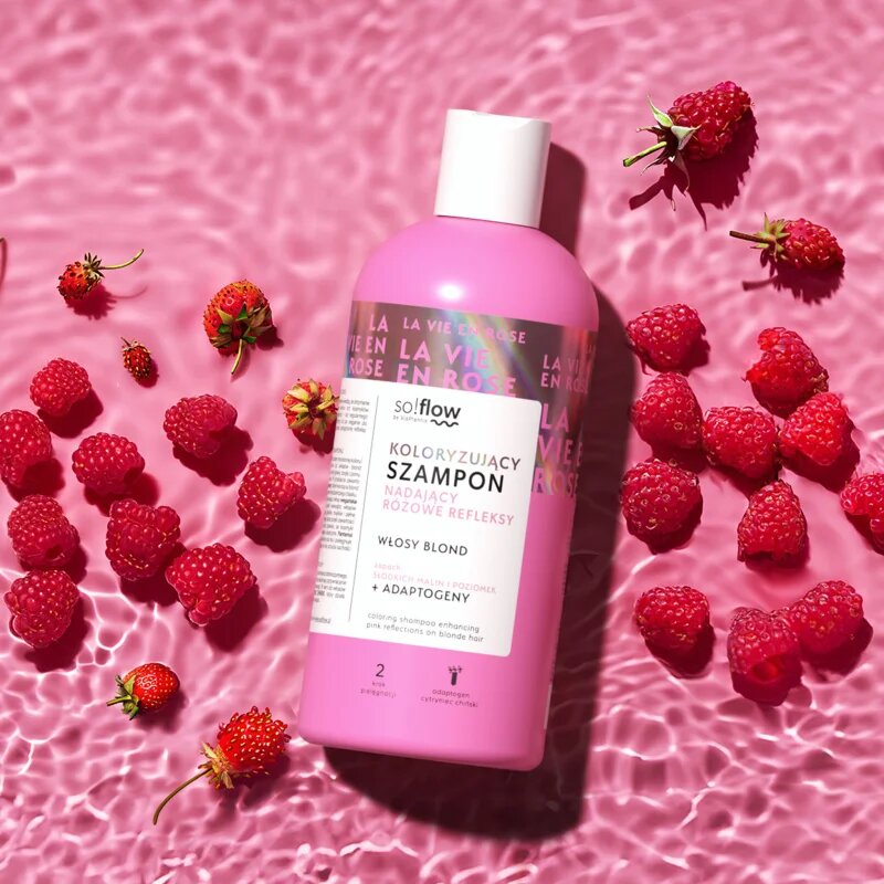 so!flow Coloring Shampoo Blonde Hair tónovací šampon pro blond vlasy odstín Pink 300 ml