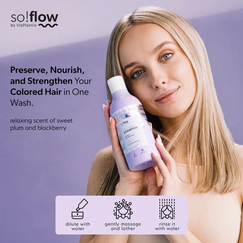 so!flow Coloured Hair Revitalizing Shampoo obnovující šampon pro barvené vlasy 400 ml