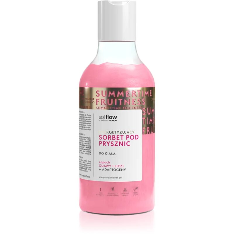 so!flow Energizing Shower Sorbet hydratační tělový sorbet do sprchy Guava Lychee 400 ml