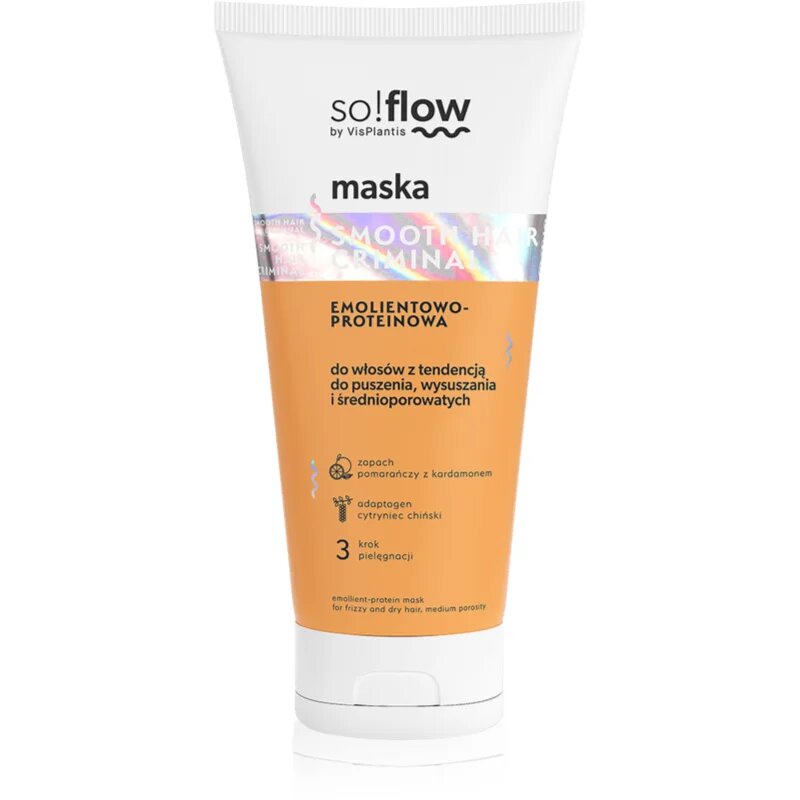so!flow Frizzy and Dry Hair Protein-Emollient Mask uhlazující maska proti krepatění 200 ml