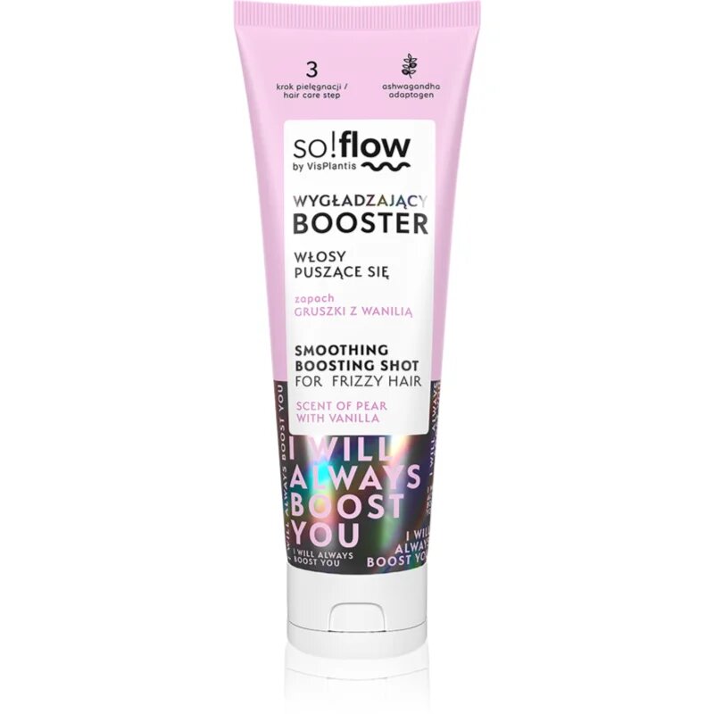 so!flow Frizzy and Dry Hair Smoothing Boosting Shot uhlazující sérum proti krepatění 75 ml