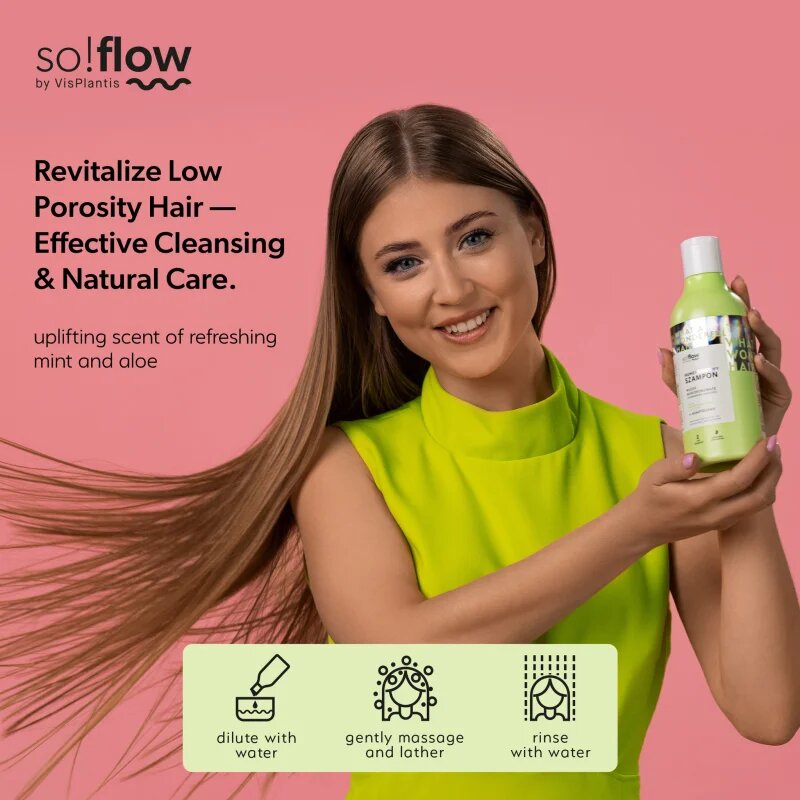 so!flow Low Porosity Hair Humectant Shampoo čisticí šampon pro vlasy bez objemu 400 ml