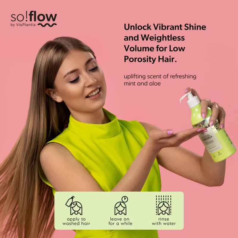 so!flow Low Porosity Hair Protein-Emollient Conditioner kondicionér pro vlasy bez objemu 400 ml