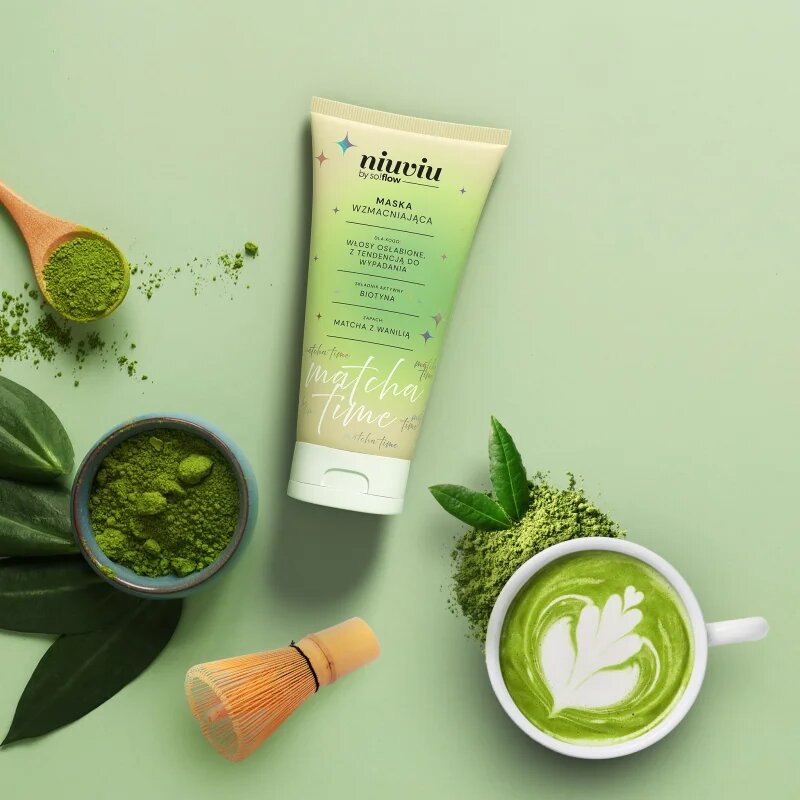 so!flow Matcha Time Strengthening Hair Mask intenzivně vyživující maska pro poškozené a křehké vlasy 200 ml