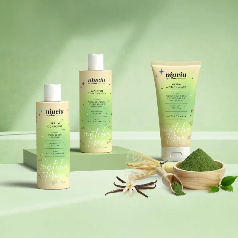 so!flow Matcha Time Strengthening Hair Mask intenzivně vyživující maska pro poškozené a křehké vlasy 200 ml