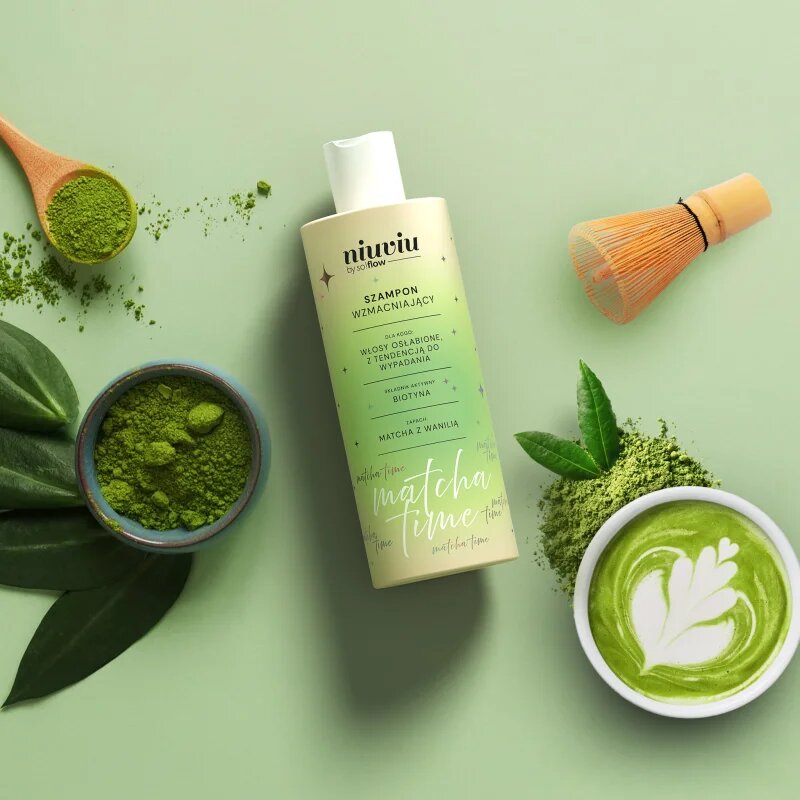 so!flow Matcha Time Strengthening Shampoo posilující šampon pro slabé vlasy 300 ml