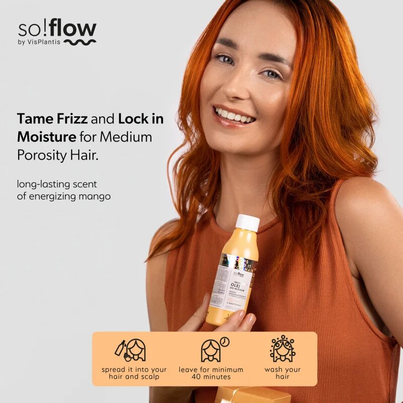 so!flow Medium Porosity Hair Emollient Oil hydratační olej proti krepatění 150 ml