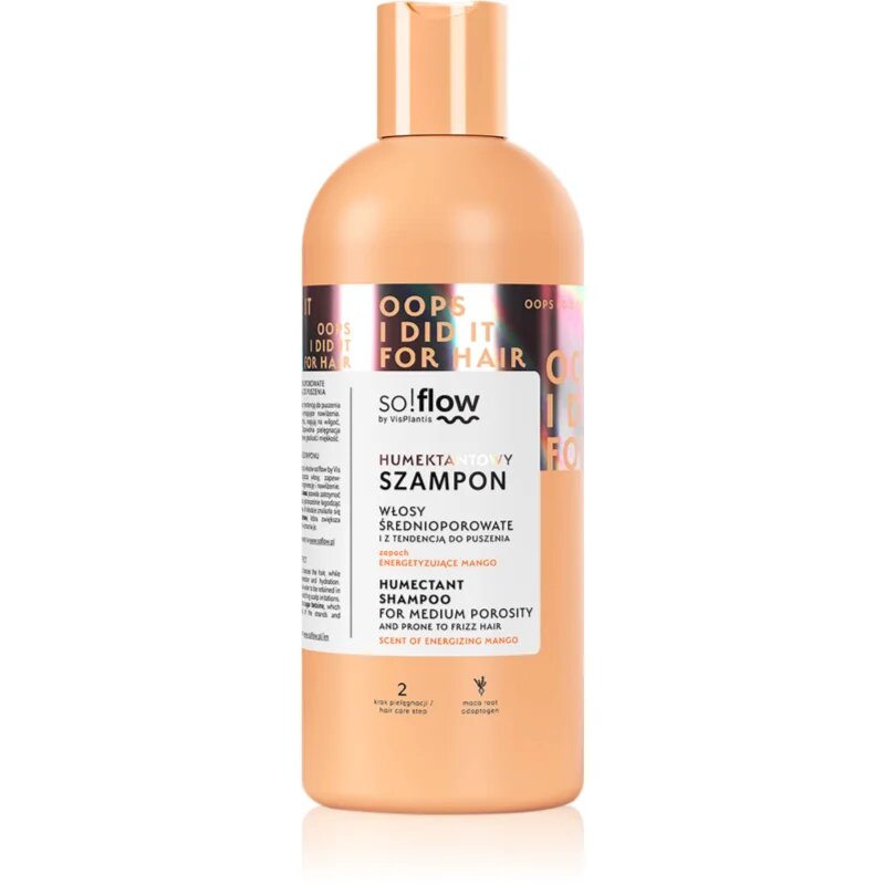 so!flow Medium Porosity Hair Humectant Shampoo uhlazující šampon proti krepatění 400 ml