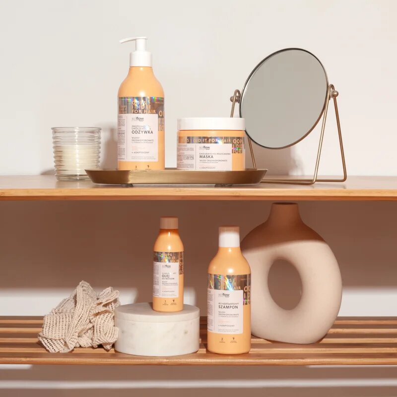 so!flow Medium Porosity Hair Protein-Emollient Conditioner hydratační a uhlazující kondicionér proti krepatění 400 ml