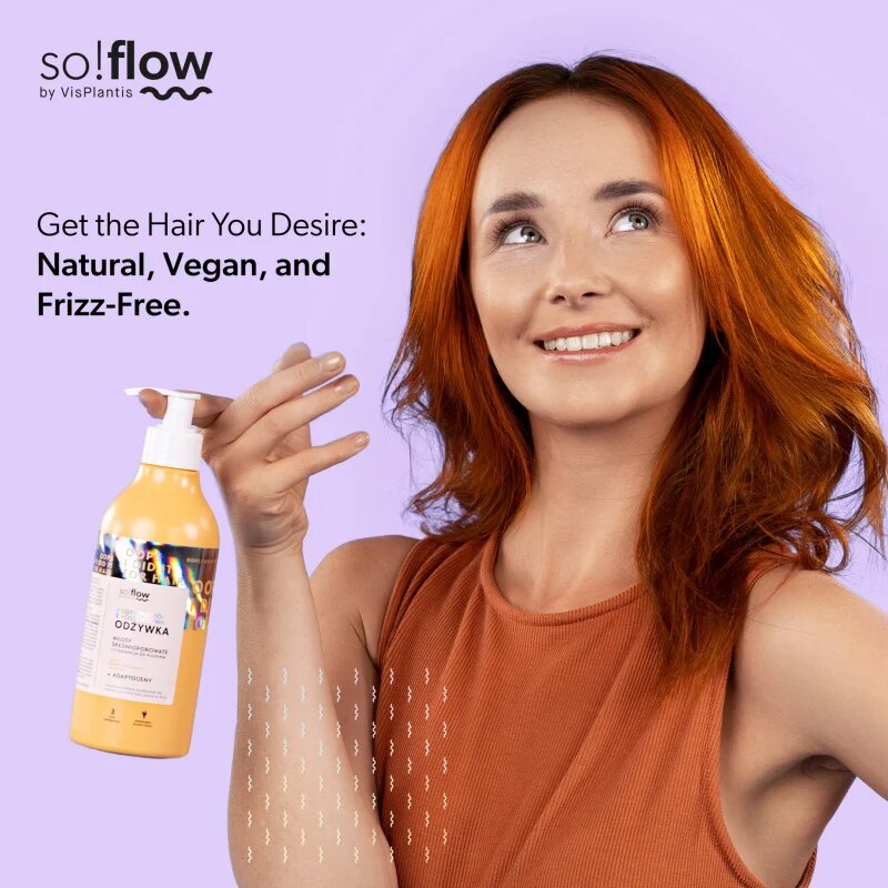 so!flow Medium Porosity Hair Protein-Emollient Conditioner hydratační a uhlazující kondicionér proti krepatění 400 ml