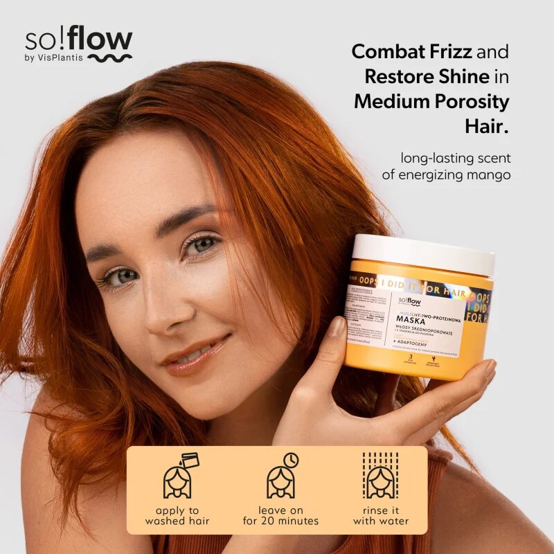so!flow Medium Porosity Hair Protein-Emollient Mask maska na vlasy proti krepatění 400 ml