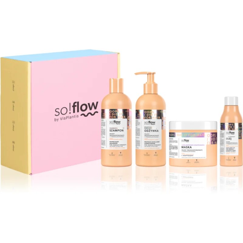 so!flow Medium Porosity Hair Set dárková sada proti krepatění
