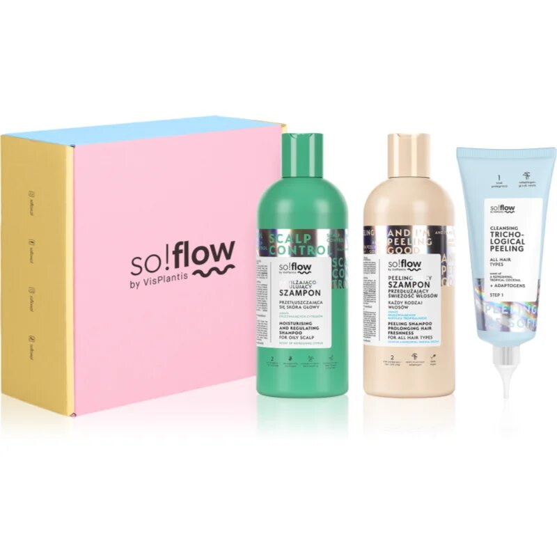 so!flow Scalp Detox & Deep Cleansing Set dárková sada pro mastnou pokožku hlavy