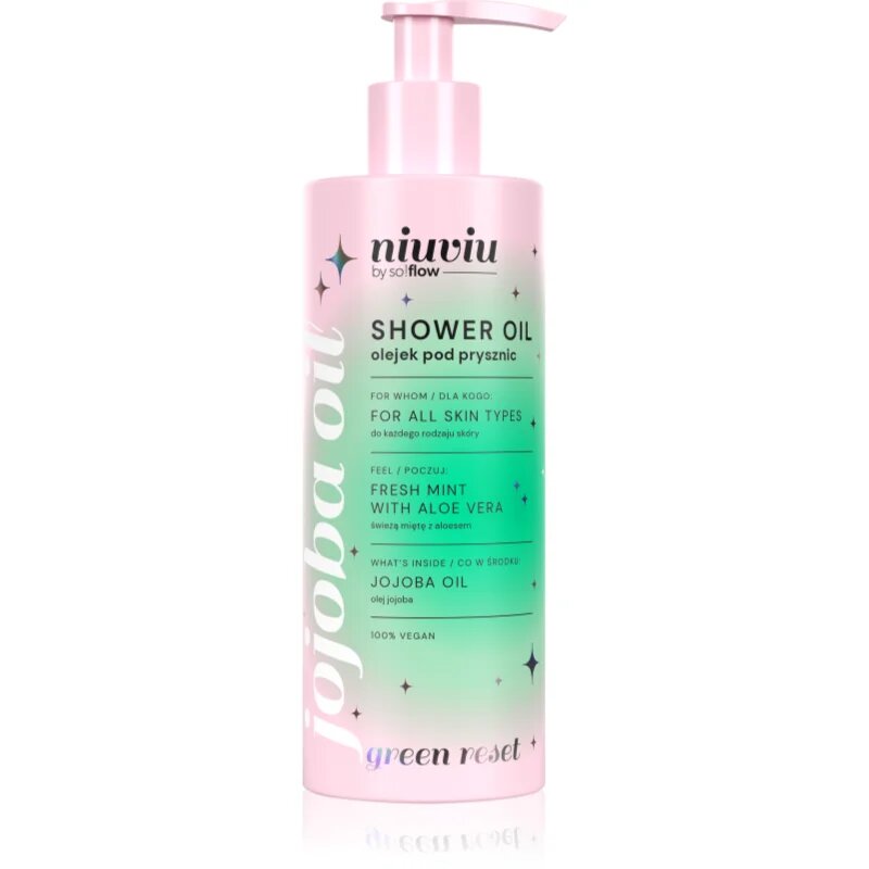 so!flow Shower Oil Fresh Mint With Aloe Vera osvěžující sprchový olej 300 ml