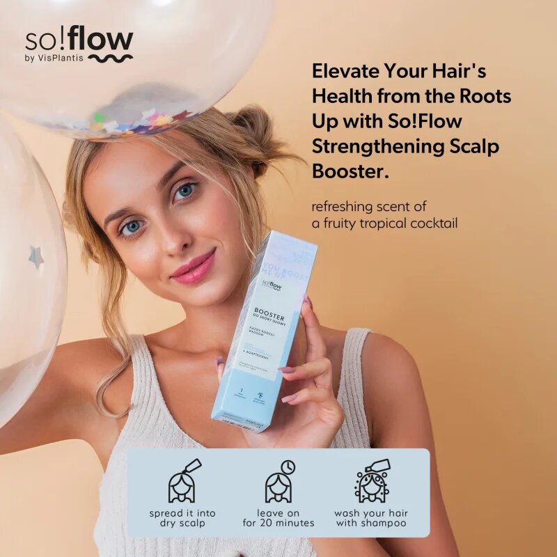 so!flow Strenghtening Scalp Booster posilující sérum pro růst vlasů a posílení od kořínků 100 ml