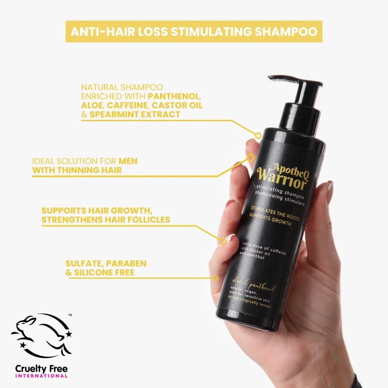 Soaphoria ApotheQ Warrior Caffeine Shampoo šampon stimulující růst vlasů 250 ml