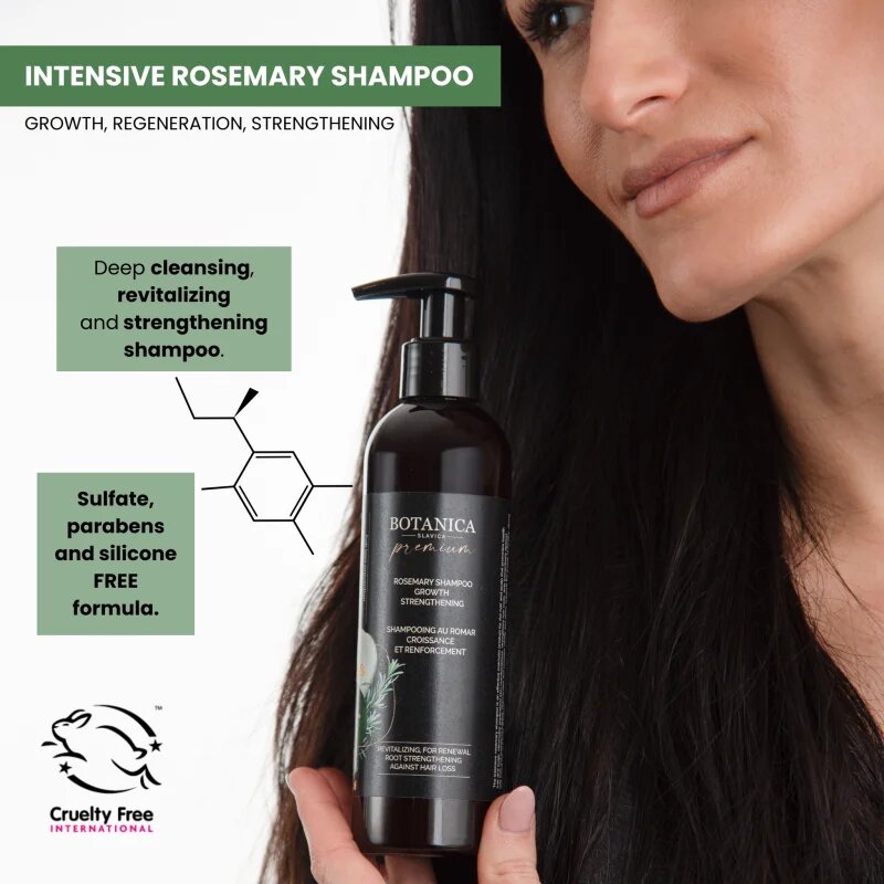 Soaphoria Botanica Slavica Rosemary Shampoo intenzivní šampon pro růst vlasů a posílení od kořínků 250 ml