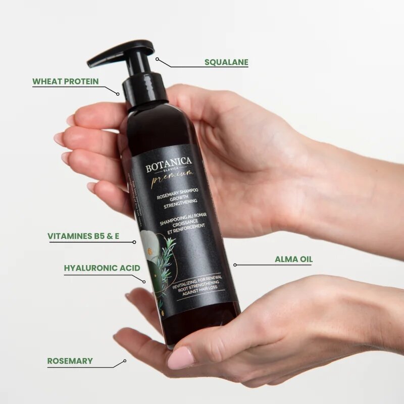 Soaphoria Botanica Slavica Rosemary Shampoo intenzivní šampon pro růst vlasů a posílení od kořínků 250 ml