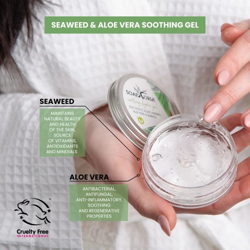 Soaphoria Care Aloe Vera & Seaweed Gel zklidňující gel s aloe vera a mořskými řasami 50 ml