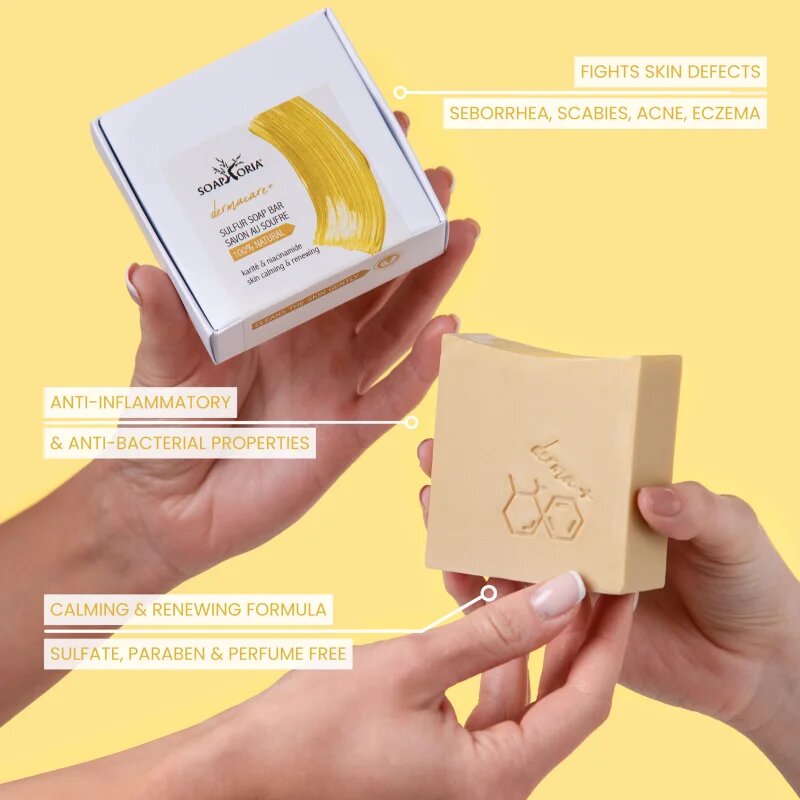 Soaphoria Dermacare+ Sulphur sírové mýdlo pro hloubkové čištění 125 g