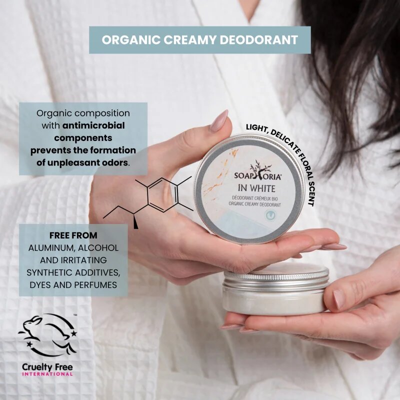 Soaphoria In White Organic Creamy Deodorant dámský organický krémový deodorant 50 ml