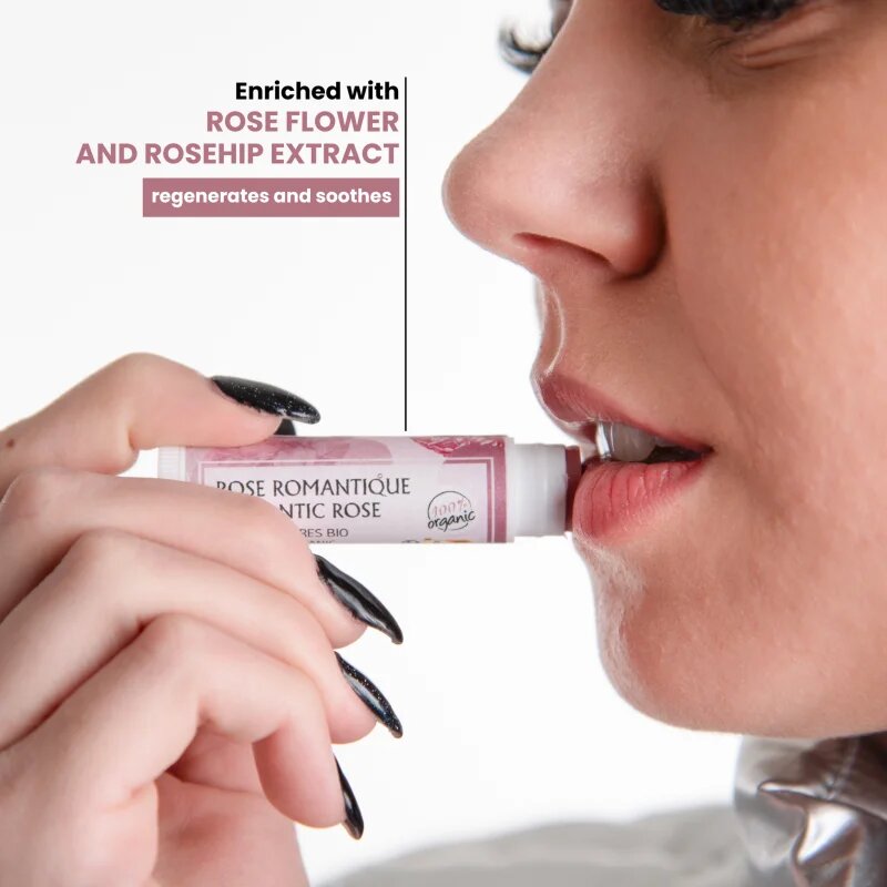 Soaphoria Lip Care Romantic Rose růžový organický balzám na rty 5 g