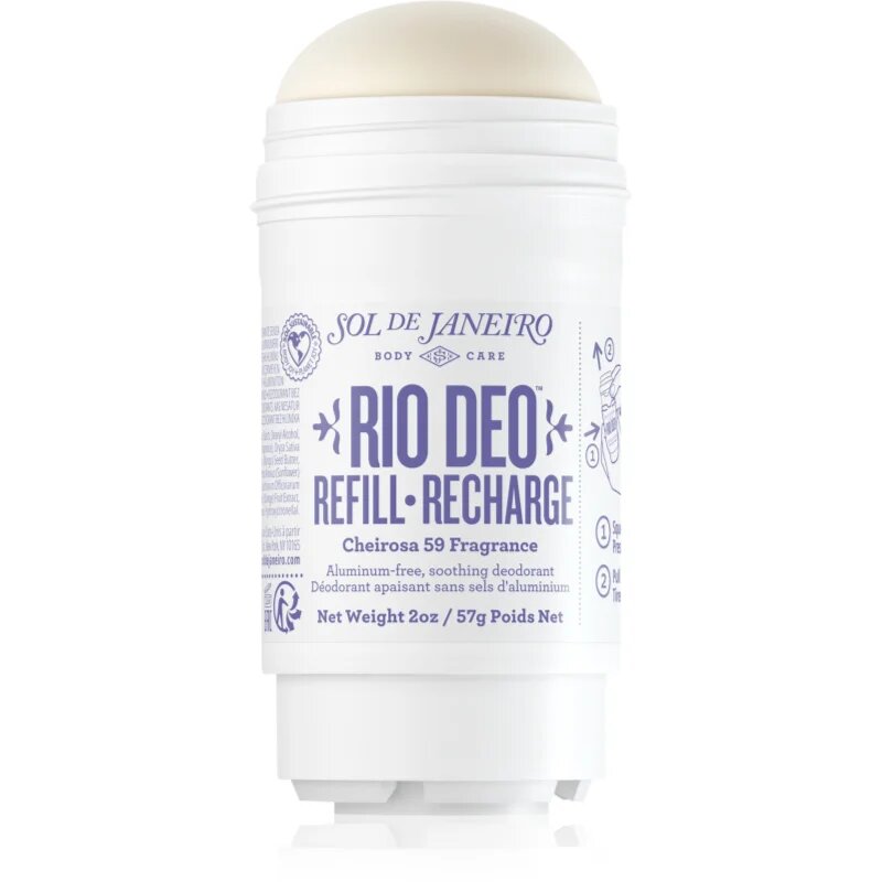 Sol de Janeiro Rio Deo Aluminium-Free Deodorant Cheirosa 59 tuhý deodorant bez obsahu hliníkových solí – náhradní náplň 57 ml