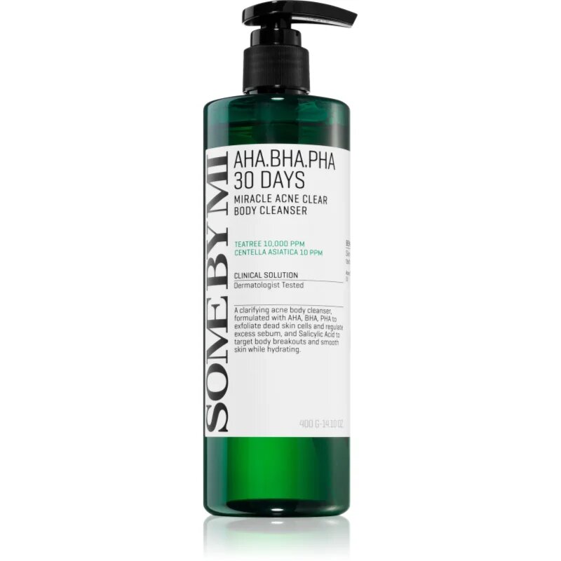 Some By Mi AHA∙BHA∙PHA 30 Days Miracle Acne Clear Body Cleanser pěnivý čisticí gel pro problematickou a mastnou pokožku 400 g