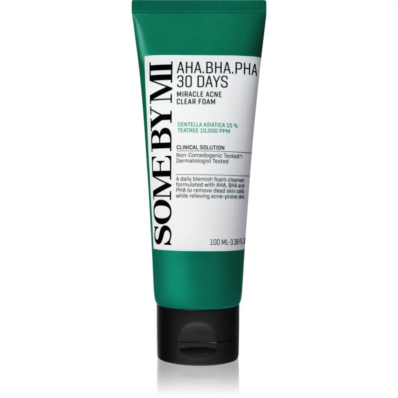 Some By Mi AHA∙BHA∙PHA 30 Days Miracle Acne Clear Foam hloubkově čisticí pěna pro problematickou pleť akné 100 ml