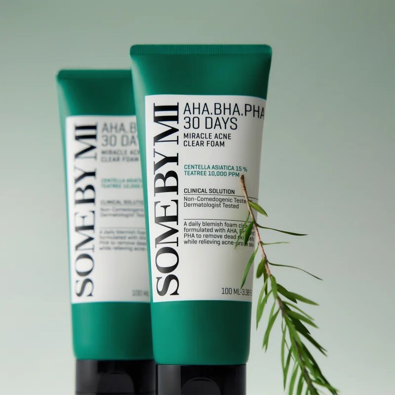 Some By Mi AHA∙BHA∙PHA 30 Days Miracle Acne Clear Foam hloubkově čisticí pěna pro problematickou pleť akné 100 ml