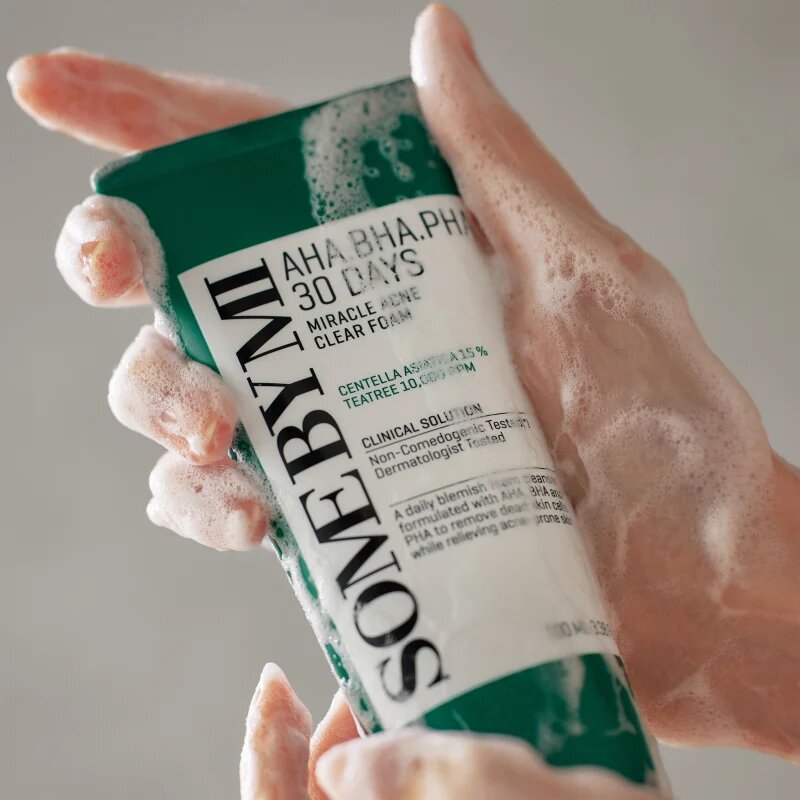 Some By Mi AHA∙BHA∙PHA 30 Days Miracle Acne Clear Foam hloubkově čisticí pěna pro problematickou pleť akné 100 ml