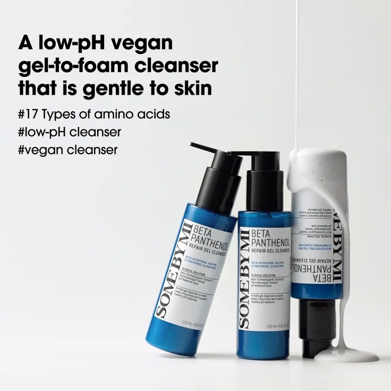 Some By Mi Beta Panthenol Repair Gel Cleanser jemný čisticí gel pro citlivou pleť 120 ml