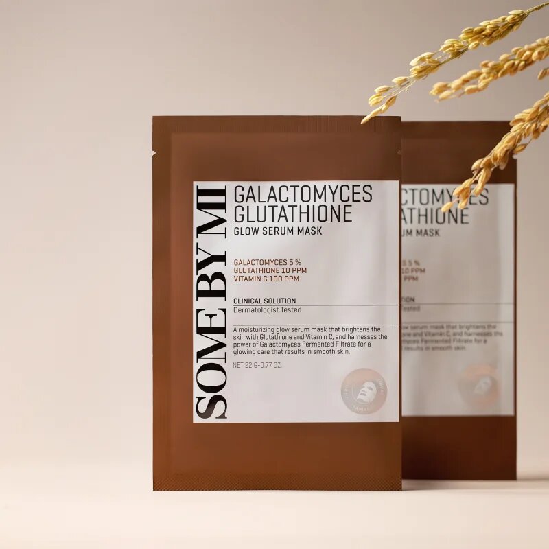 Some By Mi Galactomyces Glutathione Glow Serum Mask rozjasňující plátýnková maska pro citlivou a suchou pleť 22 g