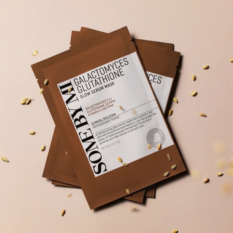 Some By Mi Galactomyces Glutathione Glow Serum Mask rozjasňující plátýnková maska pro citlivou a suchou pleť 22 g
