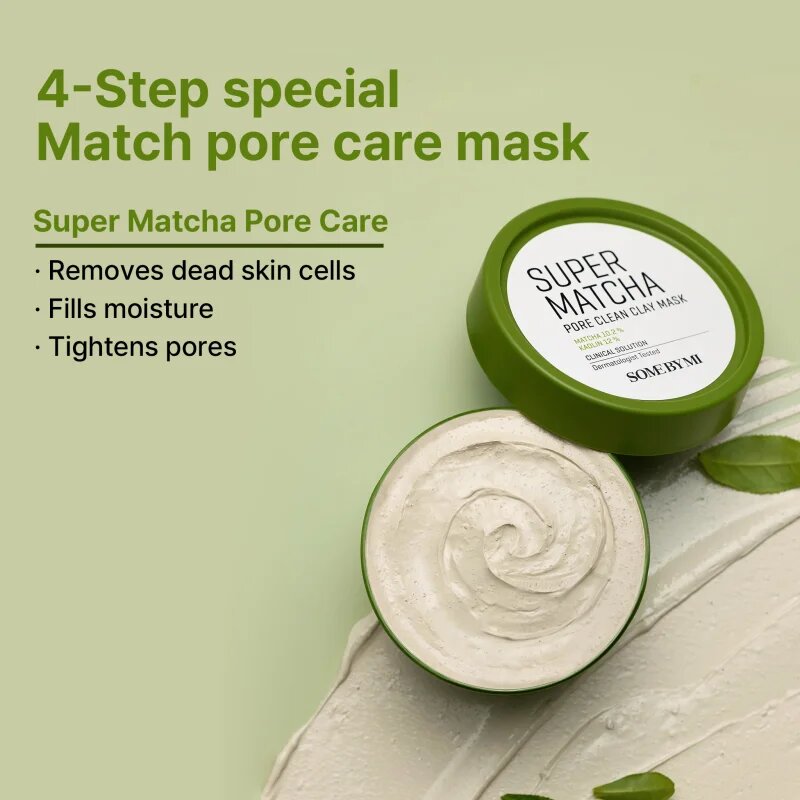 Some By Mi Super Matcha Pore Clean Clay Mask čisticí jílová pleťová maska pro stažení pórů 100 g