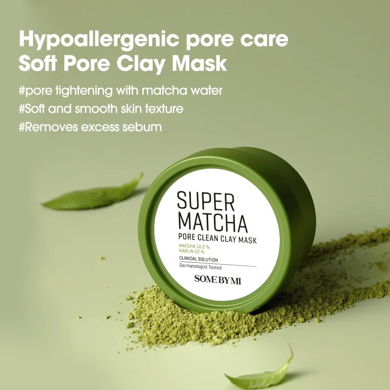Some By Mi Super Matcha Pore Clean Clay Mask čisticí jílová pleťová maska pro stažení pórů 100 g