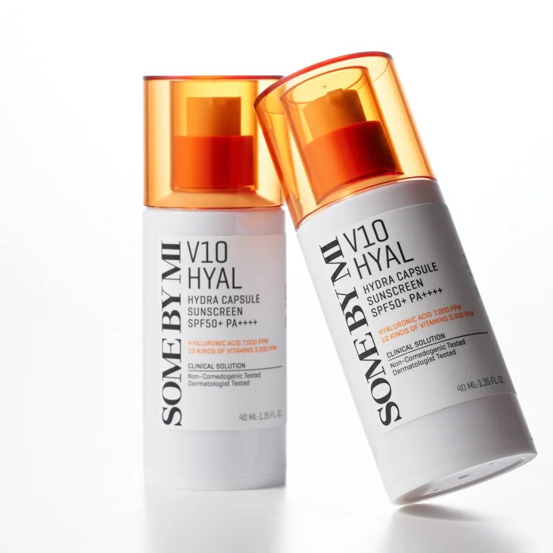 Some By Mi V10 Hyal Hydra Capsule Sunscreen ochranný krém pro citlivou a intolerantní pleť SPF 50+ 40 ml