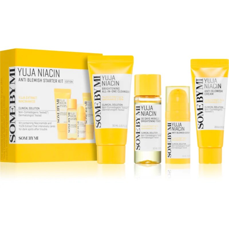 Some By Mi Yuja Niacin Anti Blemish Starter Kit cestovní sada pro sjednocení barevného tónu pleti