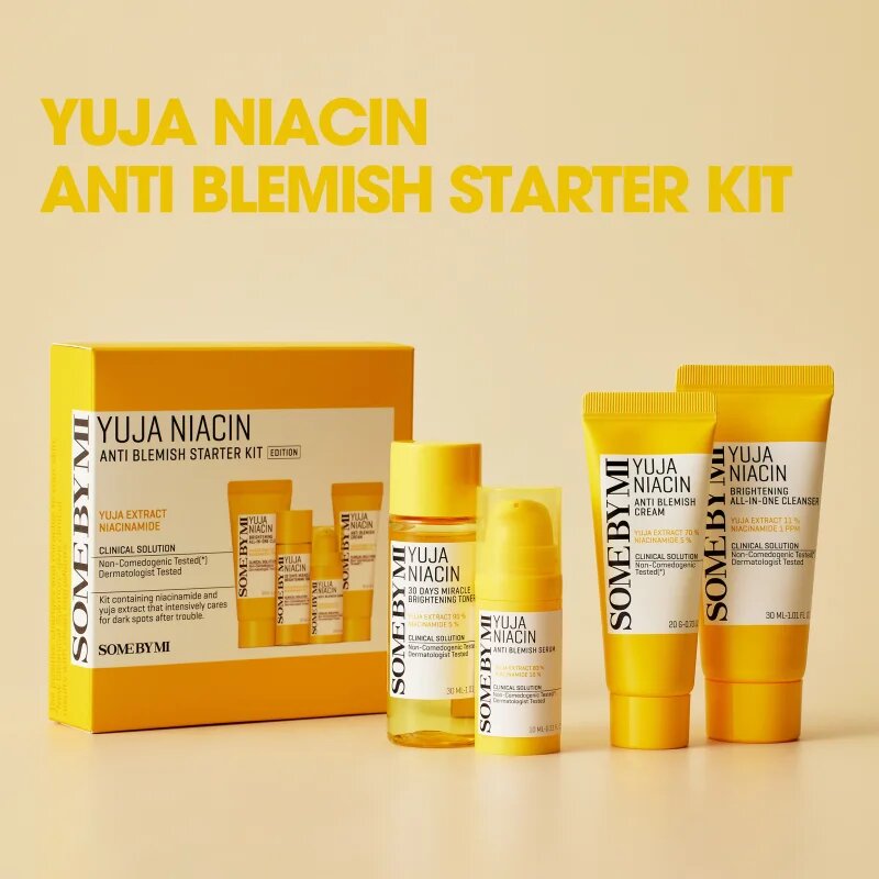 Some By Mi Yuja Niacin Anti Blemish Starter Kit cestovní sada pro sjednocení barevného tónu pleti
