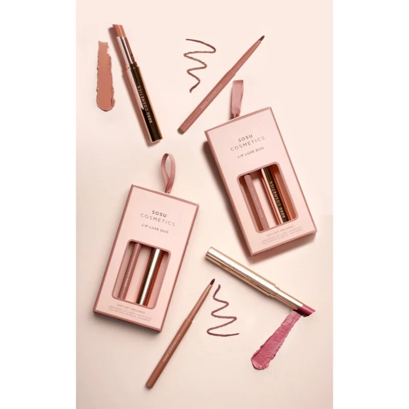 SOSU Cosmetics Lip Luxe Duo dárková sada na rty odstín Nude