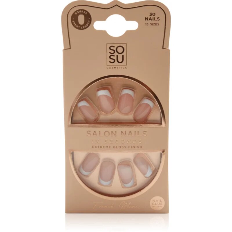 SOSU Cosmetics Salon Nails French Mani umělé nehty odstín French Mani 30 ks