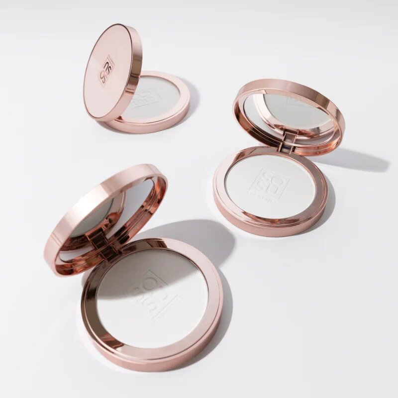 SOSU Cosmetics Sheer Silk Pressed Powder transparentní pudr 9 g