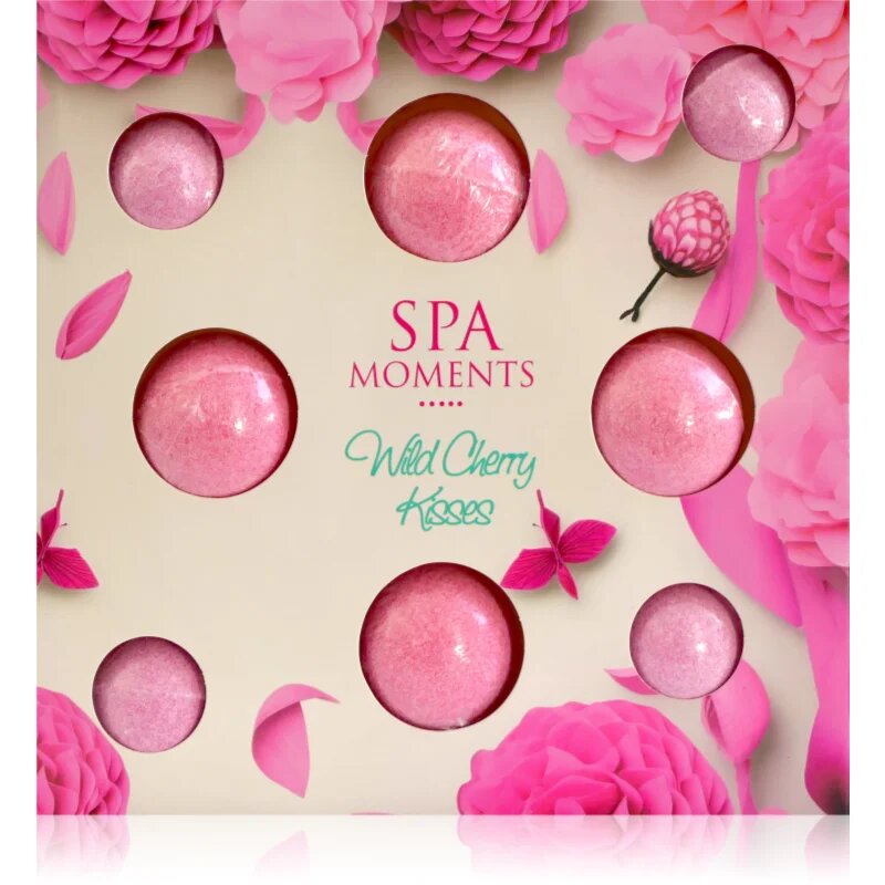 Spa Moments Wild Cherry Kisses šumivé koule do koupele
