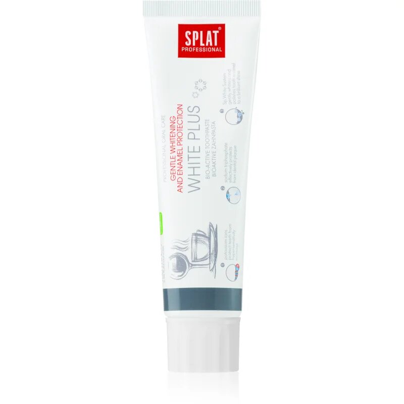 Splat Professional White Plus bioaktivní zubní pasta pro šetrné bělení a ochranu zubní skloviny 100 ml