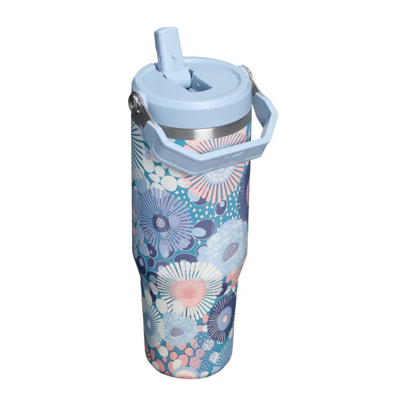 Stanley IceFlow™ Flip Straw 2.0 Tumbler nerezová termoláhev blue dream wildflower 1 ks