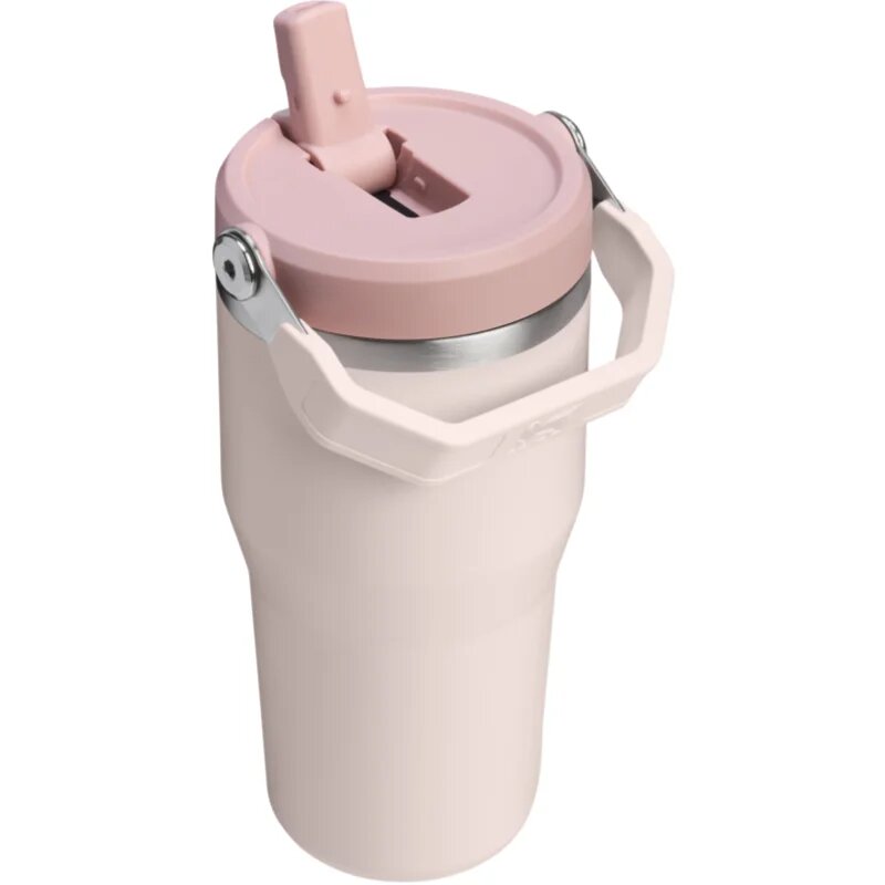 Stanley IceFlow™ Flip Straw Tumbler nerezová láhev na vodu Rose Quartz 600 ml