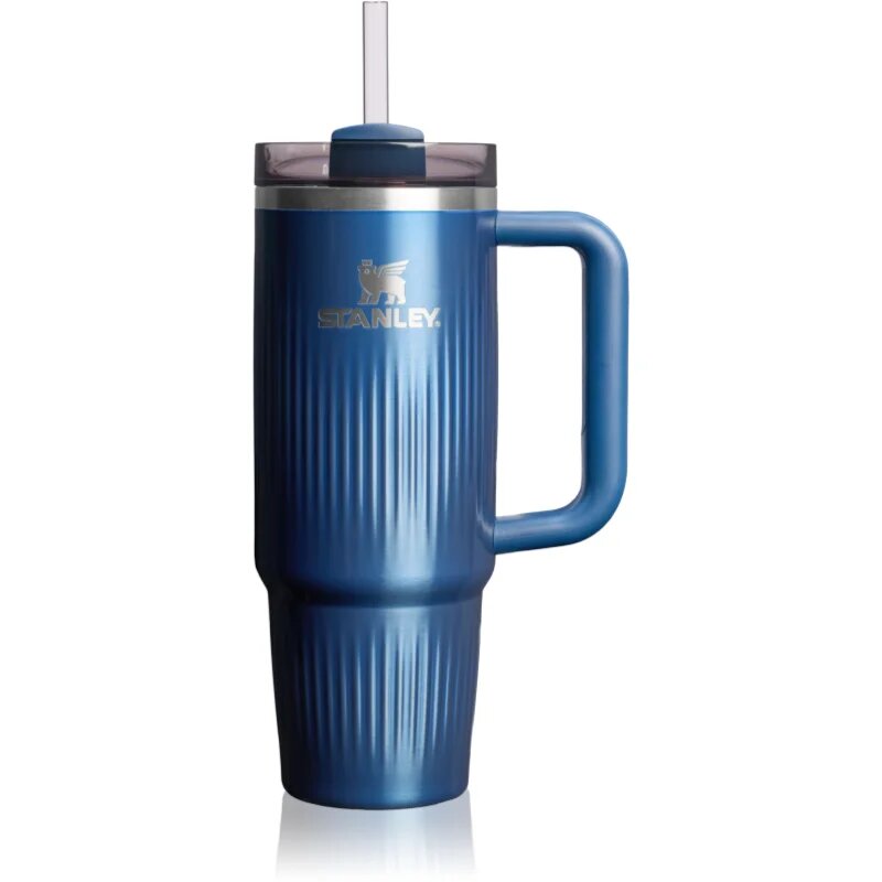 Stanley Quencher H2.O FlowState™ Fluted Tumbler nerezový tumbler s brčkem střední Glacial Blue Shine 890 ml
