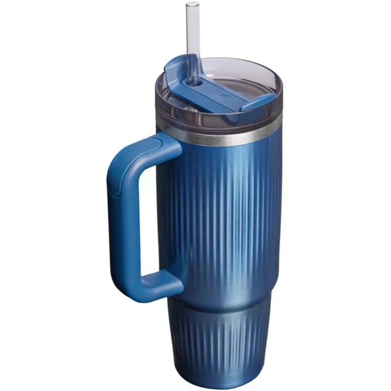 Stanley Quencher H2.O FlowState™ Fluted Tumbler nerezový tumbler s brčkem střední Glacial Blue Shine 890 ml
